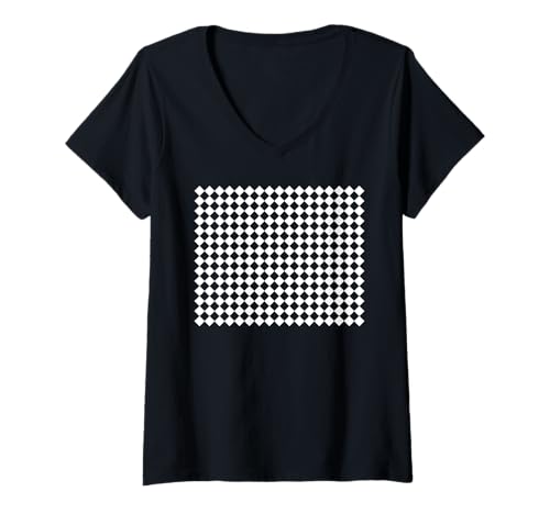 Damen Zeitlos, Argyle-Muster, kariert T-Shirt mit V-Ausschnitt Damen Zeitlos, Argyle-Muster, kariert T-Shirt mit V-Ausschnitt von Cool Checkered Patterns