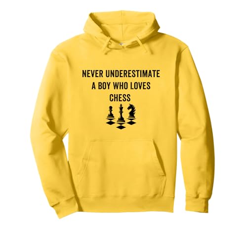 Unterschätze Niemals den Jungen, der Schach liebt, lustige Schachspieler Pullover Hoodie von Cool Chess Boys Kids Player For Chess Lover Player