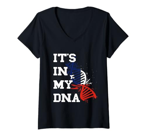 Damen Chile Flag It's In My DNA Chilean Roots Chilenischer Stolz T-Shirt mit V-Ausschnitt Damen Chile Flag It's In My DNA Chilean Roots Chilenischer Stolz T-Shirt mit V-Ausschnitt von Cool Chilean Roots Chile