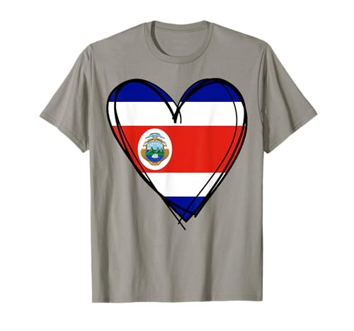 Herzmuster mit stolzer Flagge von Costa Rica, Junge und Mädchen, Tante, Costa Rica T-Shirt Herzmuster mit stolzer Flagge von Costa Rica, Junge und Mädchen, Tante, Costa Rica T-Shirt von Cool Costa Rican Happy Costa Rica Independence Day