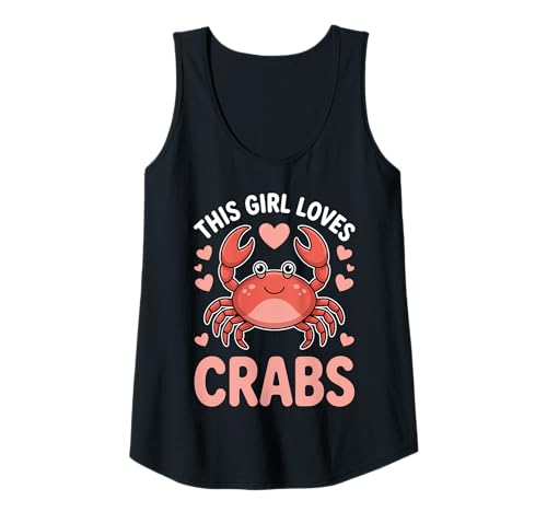 Damen Dieses Mädchen liebt Krabben Lustige Krabben Tank Top Damen Dieses Mädchen liebt Krabben Lustige Krabben Tank Top von Cool Crabs Fun Crabber Animal Designs