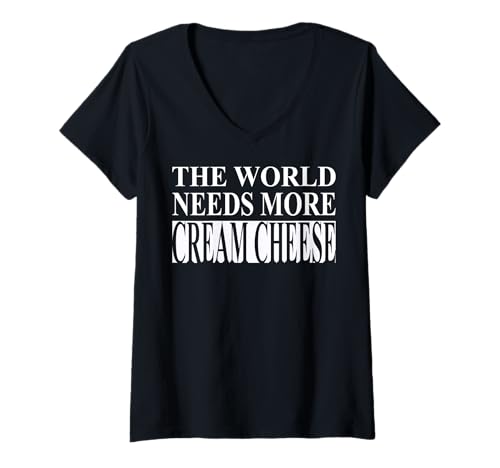 Damen Cream Cheese Apparel – Lustiges Design für Käseliebhaber T-Shirt mit V-Ausschnitt Damen Cream Cheese Apparel – Lustiges Design für Käseliebhaber T-Shirt mit V-Ausschnitt von Cool Cream Cheese Humor Quote Merch