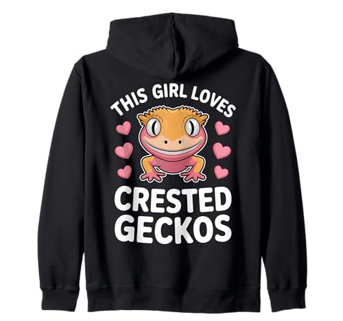 Dieses Mädchen liebt Schopfgeckos Kapuzenjacke Dieses Mädchen liebt Schopfgeckos Kapuzenjacke von Cool Crested Gecko Fun Crested Geckos Design