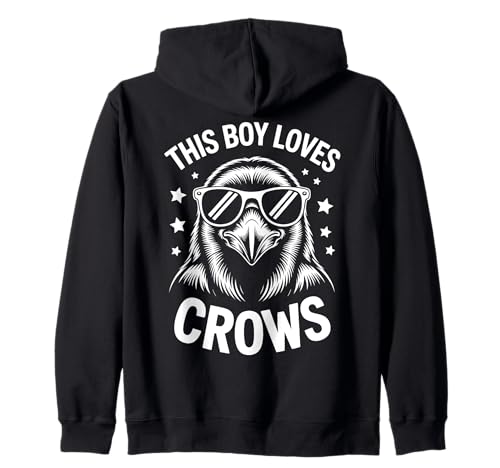 Crows Boy Lustige Krähe Kapuzenjacke Crows Boy Lustige Krähe Kapuzenjacke von Cool Crow Funny Crows Boy Design