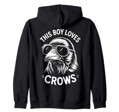 Crows Boy Lustige Krähe Kapuzenjacke Crows Boy Lustige Krähe Kapuzenjacke von Cool Crow Funny Crows Boy Designs