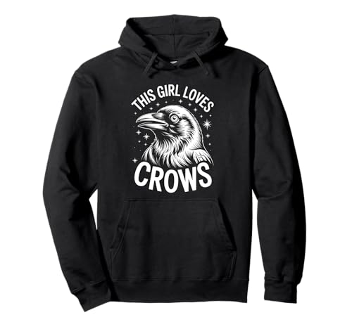 Krähen Mädchen Lustige Krähe Pullover Hoodie Krähen Mädchen Lustige Krähe Pullover Hoodie von Cool Crow Funny Crows Girl Designs