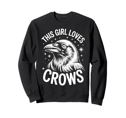 Krähen Mädchen Lustige Krähe Sweatshirt Krähen Mädchen Lustige Krähe Sweatshirt von Cool Crow Funny Crows Girl Designs