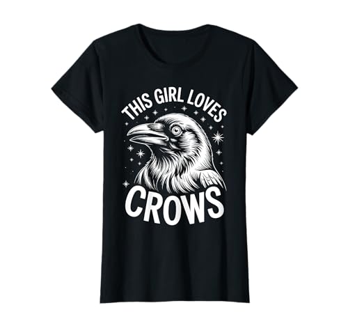 Krähen Mädchen Lustige Krähe T-Shirt von Cool Crow Funny Crows Girl Designs