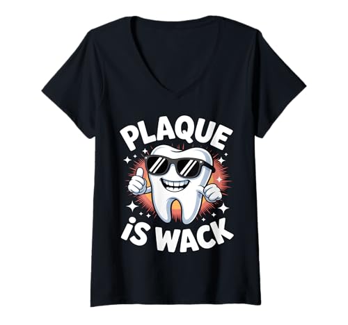 Damen Lustiges Schild ist verrückt nach Zahnpflege T-Shirt mit V-Ausschnitt Damen Lustiges Schild ist verrückt nach Zahnpflege T-Shirt mit V-Ausschnitt von Cool Dentist Humor Apparel
