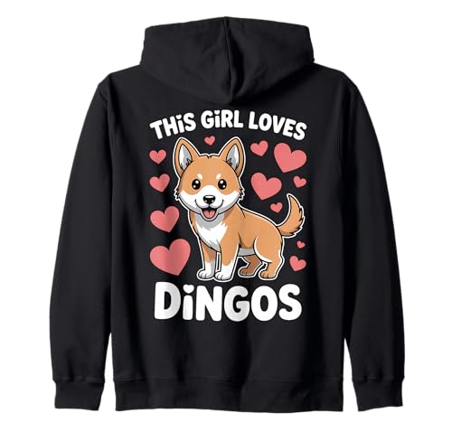 Dieses Mädchen liebt Dingos Kapuzenjacke von Cool Dingo Funny Dingos Design