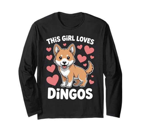 Dieses Mädchen liebt Dingos Langarmshirt von Cool Dingo Funny Dingos Design