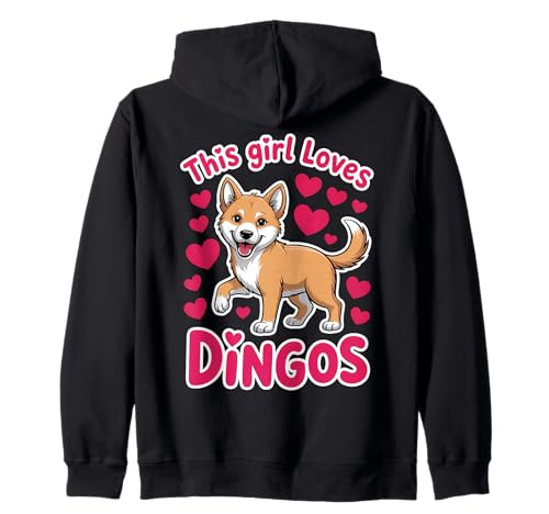 Dieses Mädchen liebt Dingos Kapuzenjacke Dieses Mädchen liebt Dingos Kapuzenjacke von Cool Dingo Funny Dingos Designs