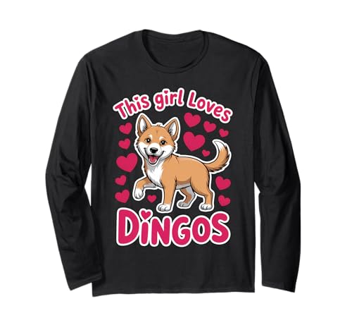 Dieses Mädchen liebt Dingos Langarmshirt von Cool Dingo Funny Dingos Designs