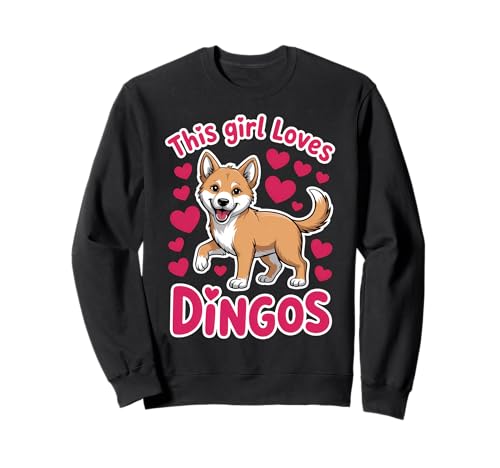 Dieses Mädchen liebt Dingos Sweatshirt Dieses Mädchen liebt Dingos Sweatshirt von Cool Dingo Funny Dingos Designs
