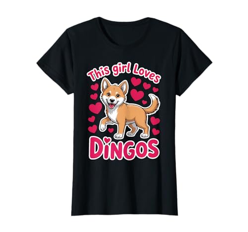 Dieses Mädchen liebt Dingos T-Shirt Dieses Mädchen liebt Dingos T-Shirt von Cool Dingo Funny Dingos Designs