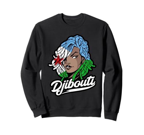 Dschibuti Mädchen Dreadlocks Dschibutian Pride Dschibuti-Flagge Sweatshirt von Cool Djiboutian Roots Djibouti