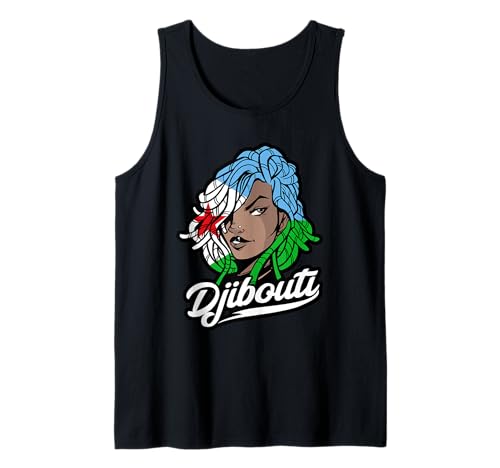 Dschibuti Mädchen Dreadlocks Dschibutian Pride Dschibuti-Flagge Tank Top von Cool Djiboutian Roots Djibouti