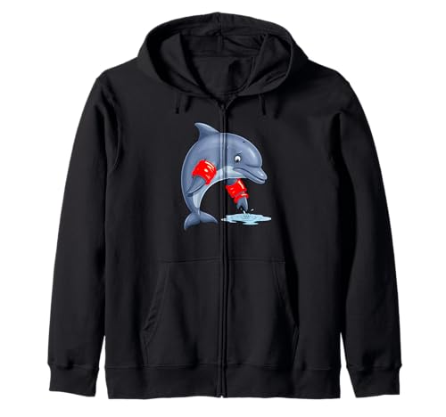 Niedliches lustiges Delfin-Schwimmlerner-Geschenk für Erwachsene und Kinder Kapuzenjacke Niedliches lustiges Delfin-Schwimmlerner-Geschenk für Erwachsene und Kinder Kapuzenjacke von Cool Dolphin Lover Swimmer Summer Vacation Present