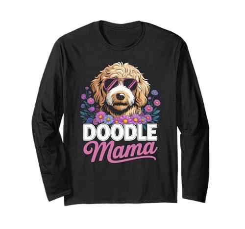 Doodle Mama Süße Goldendoodle Hundemama Langarmshirt Doodle Mama Süße Goldendoodle Hundemama Langarmshirt von Cool Doodle Sunglasses Dog