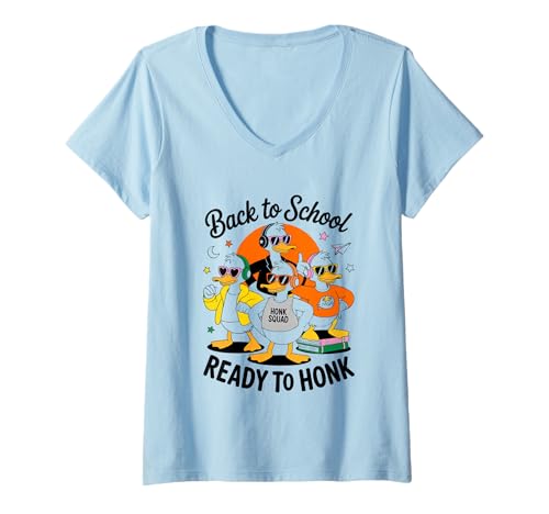 Damen Honk Squad Funky Duck Cool Sonnenbrille Stil T-Shirt mit V-Ausschnitt Damen Honk Squad Funky Duck Cool Sonnenbrille Stil T-Shirt mit V-Ausschnitt von Cool Duck Squad Funky Sunglasses Vibes