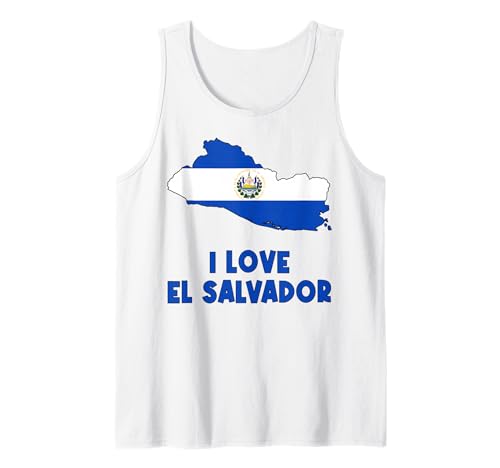 I Love San Salvador EL Salvador Karte Flagge Salvadorianische Papa Mama Tank Top von Cool El Salvador Independence Day Proud Salvadoran