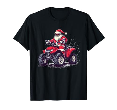 Festlicher Weihnachtsmann Cruising auf einem Quad für Jungen und Mädchen T-Shirt Festlicher Weihnachtsmann Cruising auf einem Quad für Jungen und Mädchen T-Shirt von Cool Festive Quad