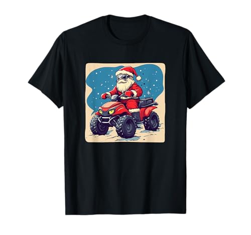 Urlaubszauber mit Weihnachtsmann auf einem Quad für Erwachsene und Kinder T-Shirt Urlaubszauber mit Weihnachtsmann auf einem Quad für Erwachsene und Kinder T-Shirt von Cool Festive Quad
