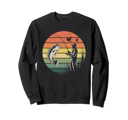 Retro Vintage Sunset Fishing Lover Fisher Design für Väter Männer Sweatshirt Retro Vintage Sunset Fishing Lover Fisher Design für Väter Männer Sweatshirt von Cool Fisherman Graphic Retirement Gift for Grandpa