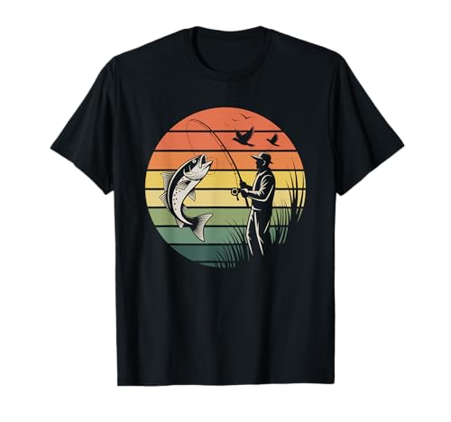 Retro Vintage Sunset Fishing Lover Fisher Design für Väter Männer T-Shirt Retro Vintage Sunset Fishing Lover Fisher Design für Väter Männer T-Shirt von Cool Fisherman Graphic Retirement Gift for Grandpa