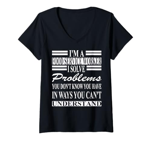 Damen Bekleidung für Mitarbeiter in der Gastronomie | Tolles lustiges Arbeiterdesign T-Shirt mit V-Ausschnitt Damen Bekleidung für Mitarbeiter in der Gastronomie | Tolles lustiges Arbeiterdesign T-Shirt mit V-Ausschnitt von Cool Food Service Worker Humor Quote Merch