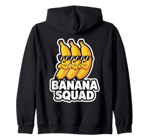 Banana Squad Funny Fruit Banana Lover Team Banana Crew Kinder Kapuzenjacke von Cool Funny Banana Squad Cartoon Fruit T-Shirt