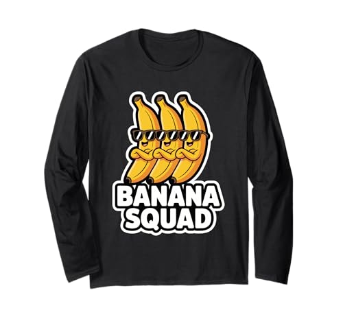 Banana Squad Funny Fruit Banana Lover Team Banana Crew Kinder Langarmshirt Banana Squad Funny Fruit Banana Lover Team Banana Crew Kinder Langarmshirt von Cool Funny Banana Squad Cartoon Fruit T-Shirt
