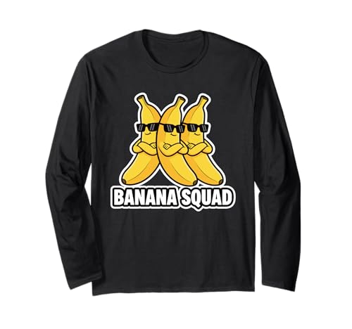 Banana Squad Funny Fruit Banana Lover Team Banana Crew Kinder Langarmshirt Banana Squad Funny Fruit Banana Lover Team Banana Crew Kinder Langarmshirt von Cool Funny Banana Squad Cartoon Fruit T-Shirt