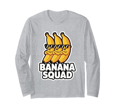 Banana Squad Funny Fruit Banana Lover Team Banana Crew Kinder Langarmshirt Banana Squad Funny Fruit Banana Lover Team Banana Crew Kinder Langarmshirt von Cool Funny Banana Squad Cartoon Fruit T-Shirt