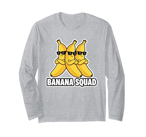 Banana Squad Funny Fruit Banana Lover Team Banana Crew Kinder Langarmshirt Banana Squad Funny Fruit Banana Lover Team Banana Crew Kinder Langarmshirt von Cool Funny Banana Squad Cartoon Fruit T-Shirt