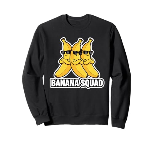 Banana Squad Funny Fruit Banana Lover Team Banana Crew Kinder Sweatshirt von Cool Funny Banana Squad Cartoon Fruit T-Shirt
