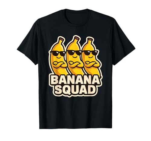Banana Squad Funny Fruit Banana Lover Team Banana Crew Kinder T-Shirt von Cool Funny Banana Squad Cartoon Fruit T-Shirt