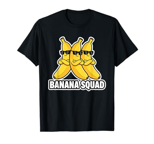 Banana Squad Funny Fruit Banana Lover Team Banana Crew Kinder T-Shirt von Cool Funny Banana Squad Cartoon Fruit T-Shirt