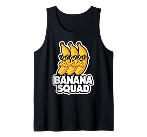 Banana Squad Funny Fruit Banana Lover Team Banana Crew Kinder Tank Top von Cool Funny Banana Squad Cartoon Fruit T-Shirt
