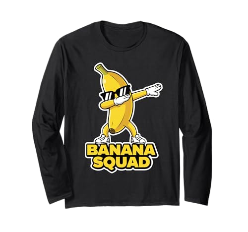 Banana Squad Lustiges Dabbing Banana Food & Dab Fruit für Jungen für Kinder Langarmshirt Banana Squad Lustiges Dabbing Banana Food & Dab Fruit für Jungen für Kinder Langarmshirt von Cool Funny Banana Squad Cartoon Fruit T-Shirt