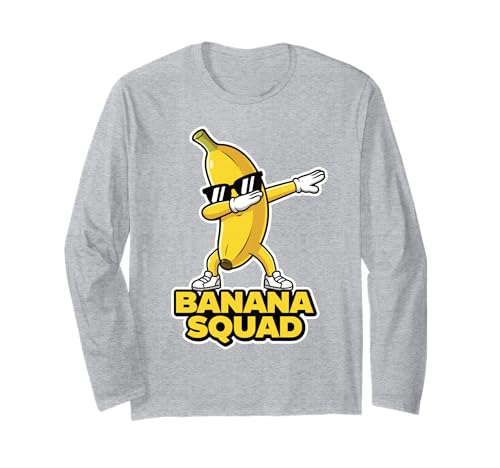 Banana Squad Lustiges Dabbing Banana Food & Dab Fruit für Jungen für Kinder Langarmshirt Banana Squad Lustiges Dabbing Banana Food & Dab Fruit für Jungen für Kinder Langarmshirt von Cool Funny Banana Squad Cartoon Fruit T-Shirt