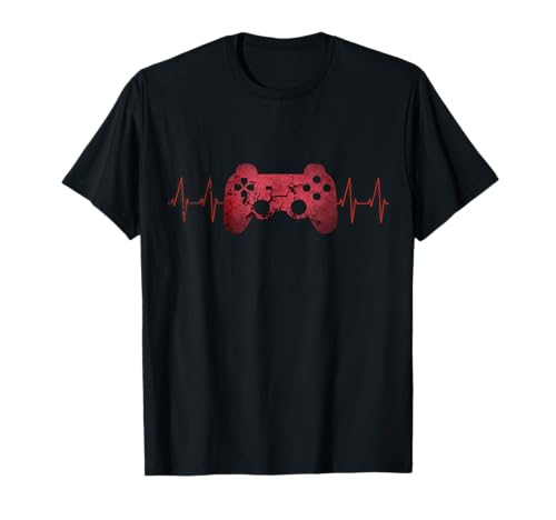 Gamer Heartbeat Zocker Jungs Jungen Teenager Videospiele T-Shirt Gamer Heartbeat Zocker Jungs Jungen Teenager Videospiele T-Shirt von Jungs Gamer Shop