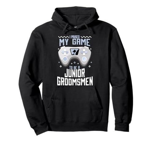 Cool Ich Habe Mein Spiel unterbrochen, um EIN Junior Groomsmen für Kinder und Jungen zu Werden Pullover Hoodie von Cool Gamer Groomsmen Tees