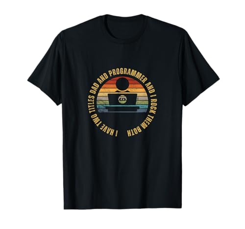 Programmierer und Vater, stolzer Programmierer, lustige Männer, Software-Ingenieur T-Shirt von Cool Gifts For Tech Nerds And Coder Gifts