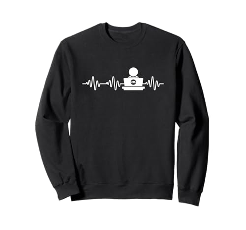 Software Engineer Heartbeat Men Coder Softwareentwickler Sweatshirt von Cool Gifts For Tech Nerds And Coder Gifts
