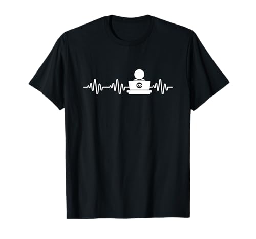 Software Engineer Heartbeat Men Coder Softwareentwickler T-Shirt von Cool Gifts For Tech Nerds And Coder Gifts