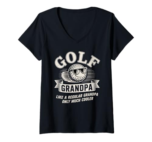 Damen Golf Opa Lustig Cool Golfer Großvater Sport T-Shirt mit V-Ausschnitt Damen Golf Opa Lustig Cool Golfer Großvater Sport T-Shirt mit V-Ausschnitt von Cool Grandpa Senior Golfer