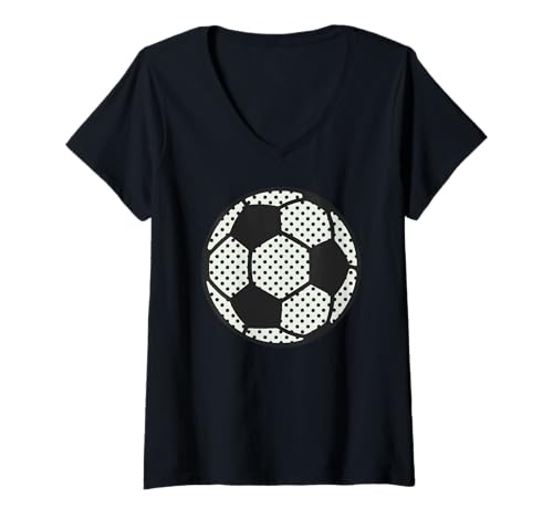 Damen Soccer Ball Dot Day Kreative Kunst für Schule Jugend Lehrer T-Shirt mit V-Ausschnitt Damen Soccer Ball Dot Day Kreative Kunst für Schule Jugend Lehrer T-Shirt mit V-Ausschnitt von Cool Graphic Soccer Ball Dot Day for Kids Teens