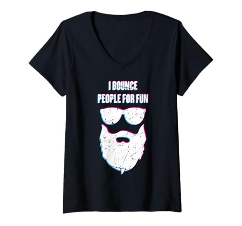 Damen Bouncer - I Bounce People for Fun - Security Guard - Kostüm T-Shirt mit V-Ausschnitt von Cool Guard - Dress - Clothe Stuff