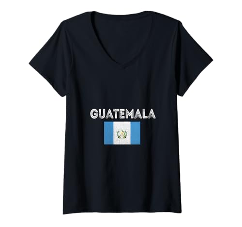 Damen Guatemala Guatemaltekischer Stolz Guatemaltekische Wurzeln Guatemaltekische Flagge T-Shirt mit V-Ausschnitt Damen Guatemala Guatemaltekischer Stolz Guatemaltekische Wurzeln Guatemaltekische Flagge T-Shirt mit V-Ausschnitt von Cool Guatemalan Roots Guatemala